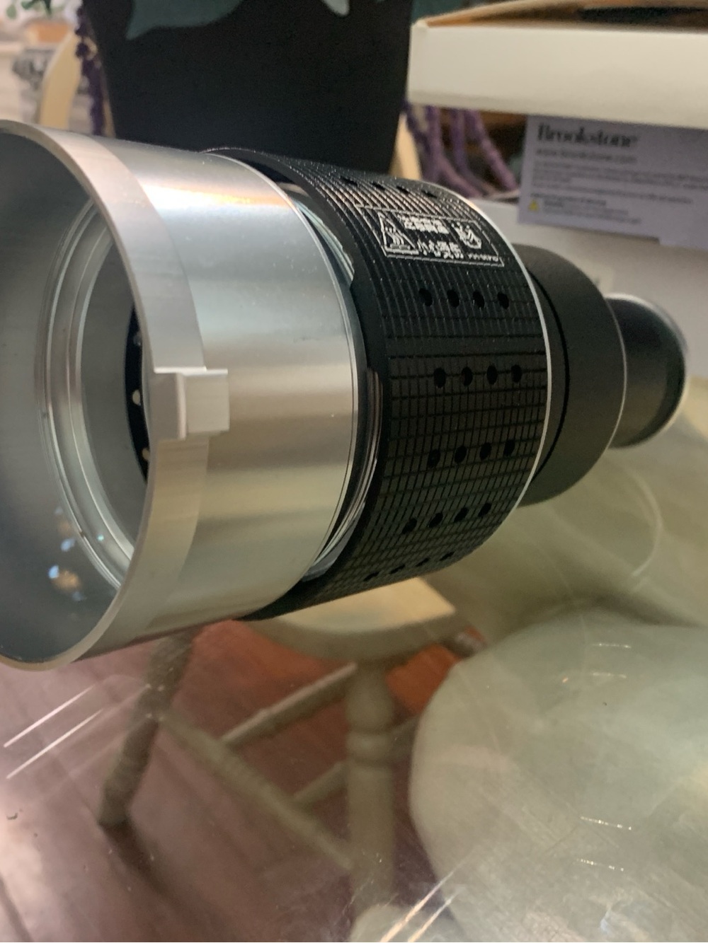 Black and Silver Telephoto Lens Adapter for Cameras - Bowen